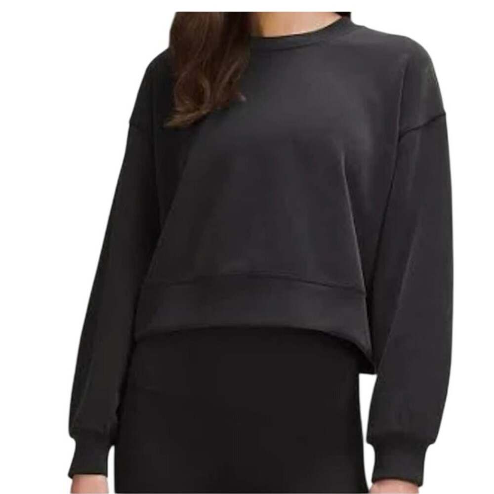 Lululemon Softstreme Perfectly Oversized Cropped Crew Clean Girl Athleisure Luxe